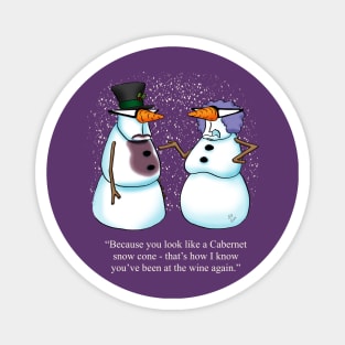 Funny Spectickles Wine Snowman Cartoon Humor Magnet